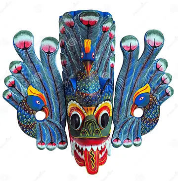 Peacock Yaka Mask